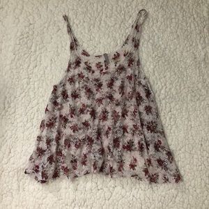 Lacey floral tank top